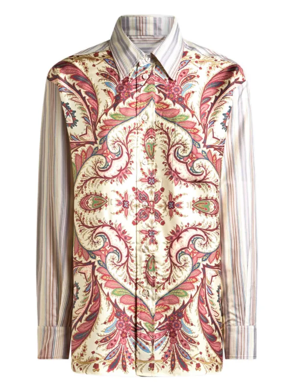 Etro Paisley-print Shirt in Neutrals