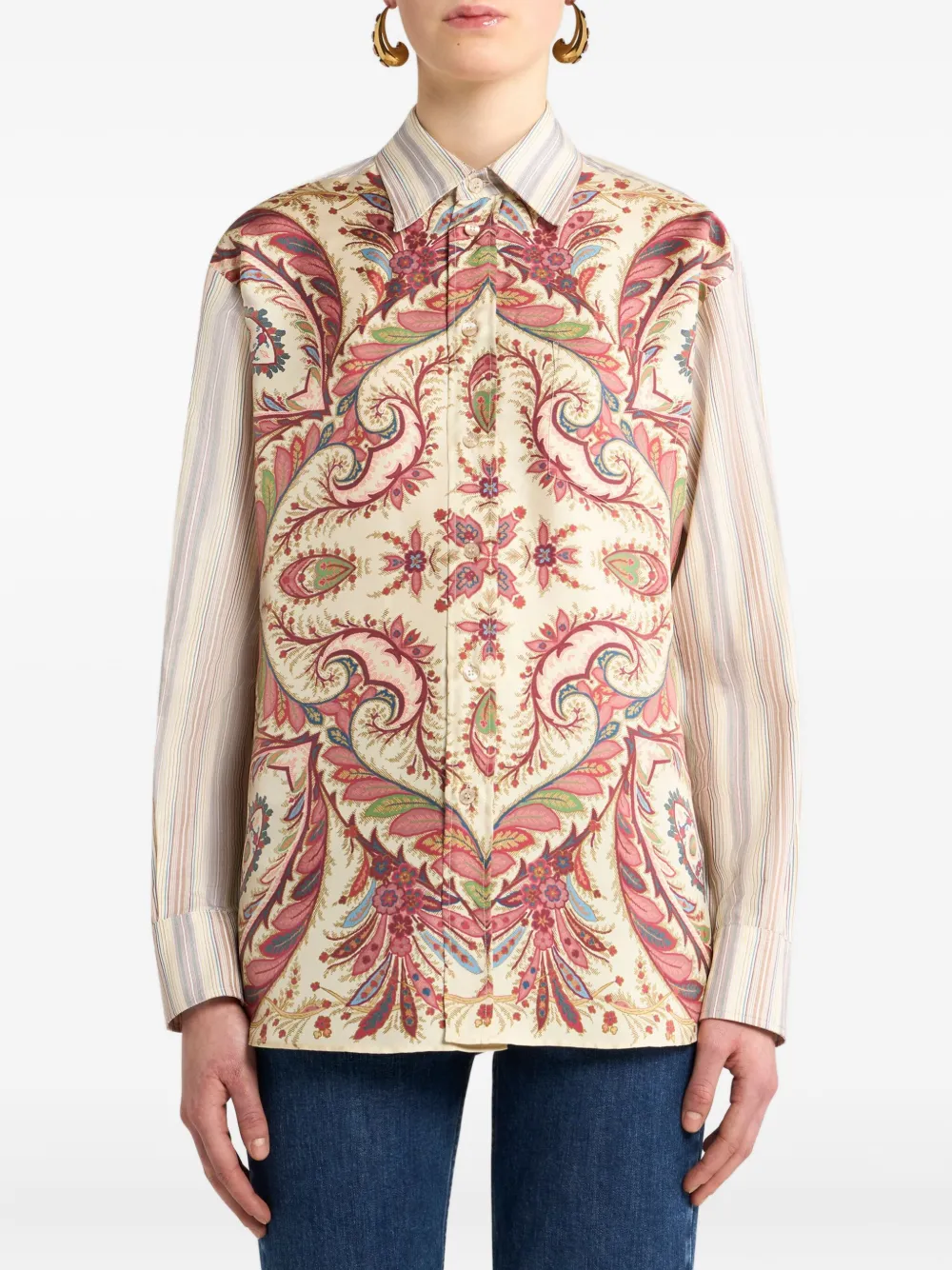 ETRO Blouse met paisley-print Beige