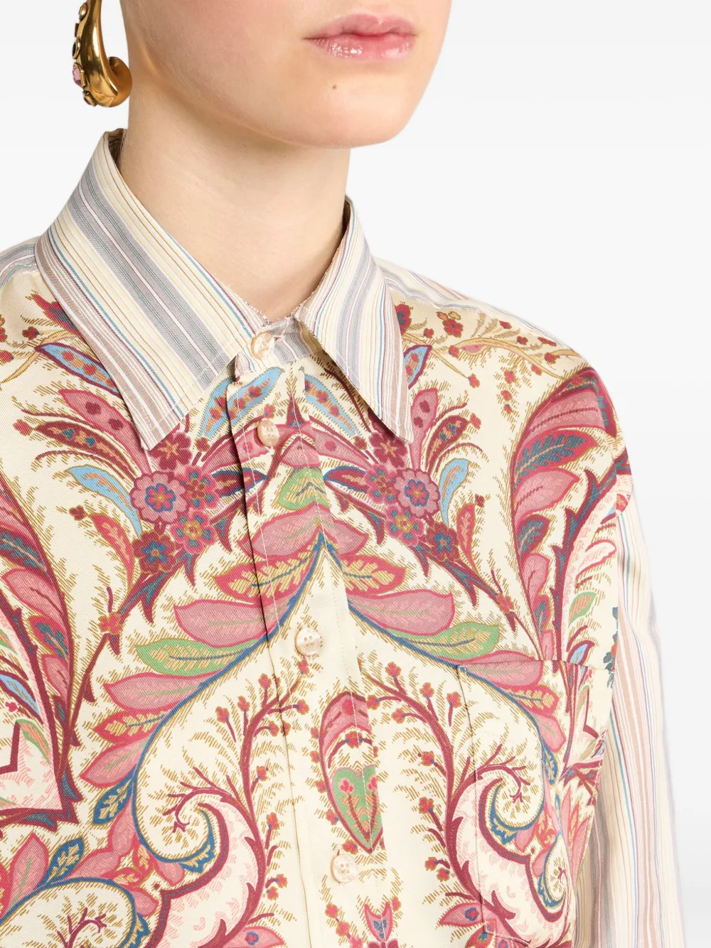 ETRO Blouse met paisley-print Beige