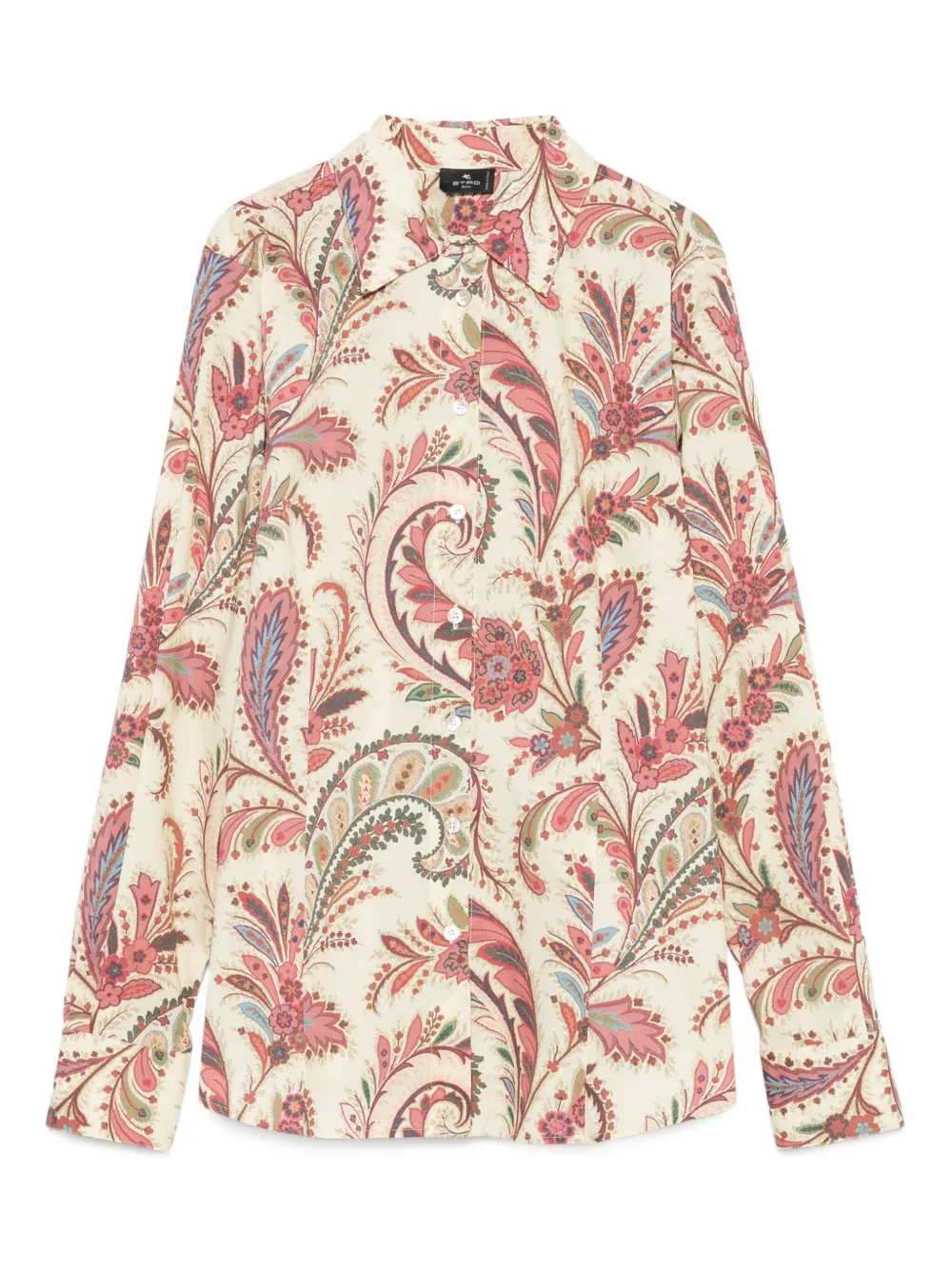 ETRO Popeline blouse met paisley-print Beige