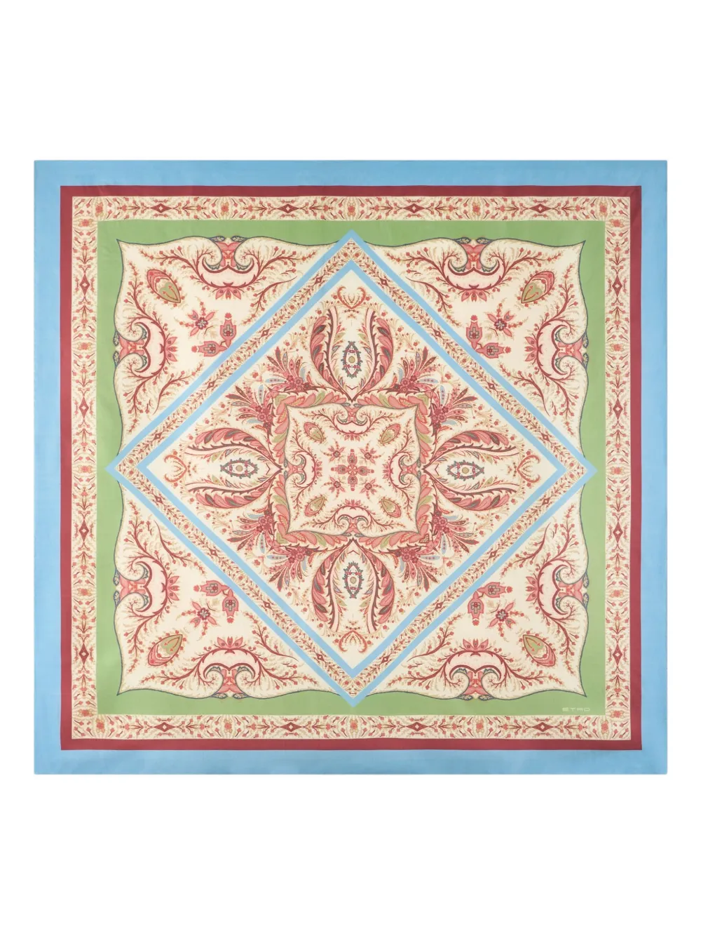 ETRO Zijden sjaal met paisley-print Groen
