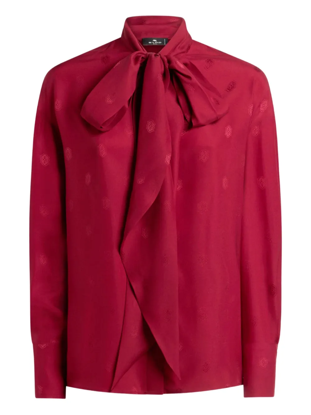 ETRO jacquard tie-neck blouse | Red | Image 1