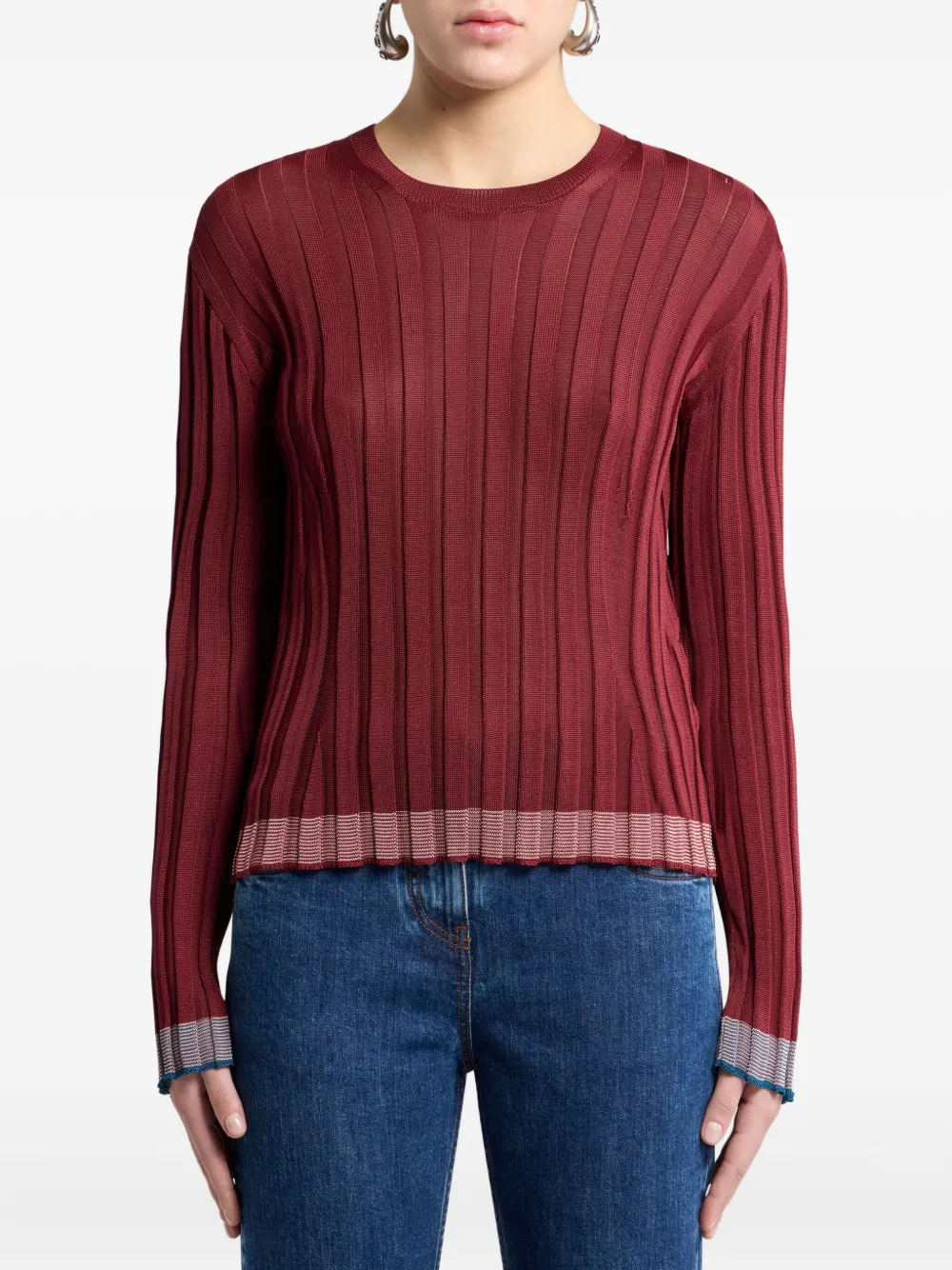 ETRO Ribgebreide trui Rood
