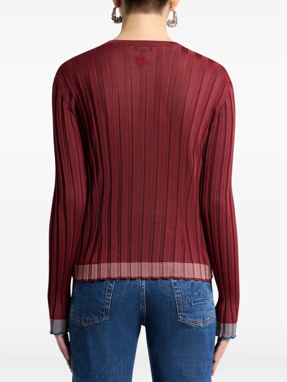ETRO Ribgebreide trui Rood