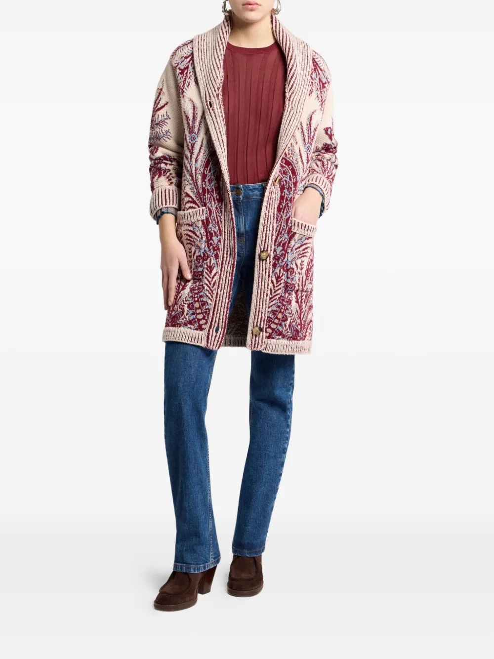 ETRO Ribgebreide trui Rood