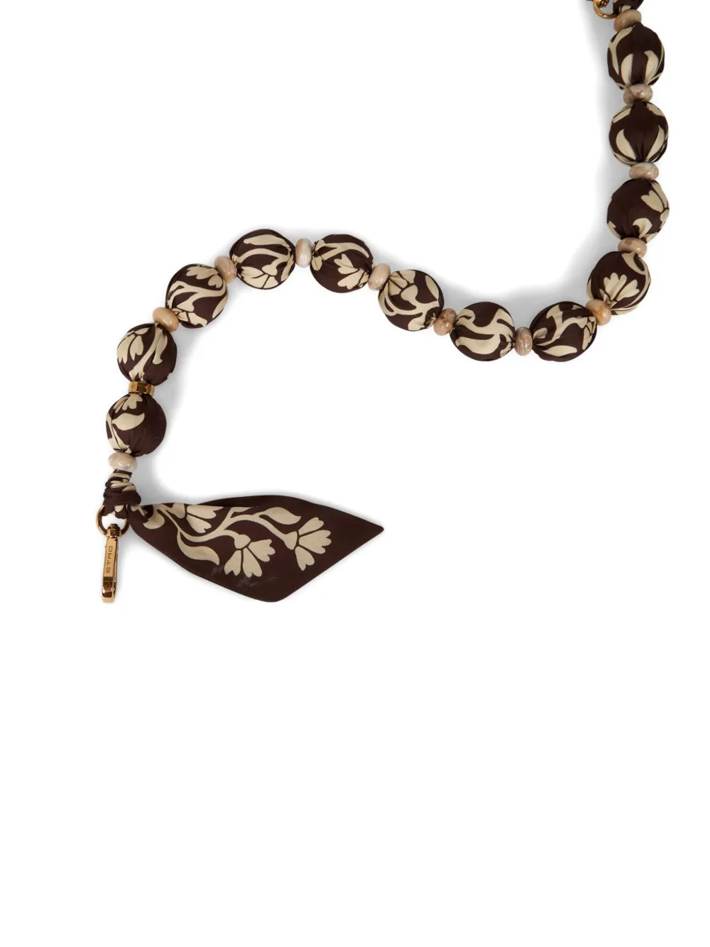 ETRO Bolvormige schouderband met bloemenprint Bruin