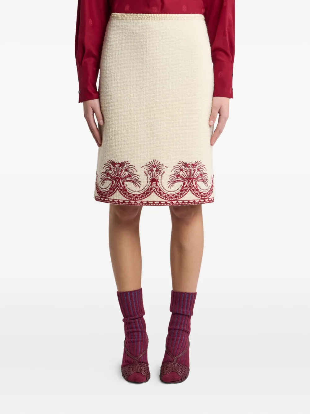 ETRO Bouclé kokerrok Beige
