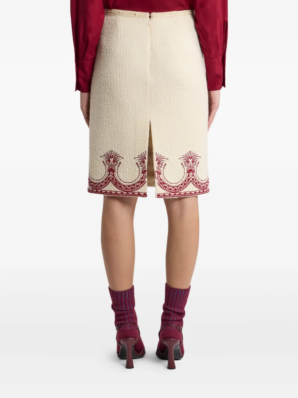 ETRO Bouclé kokerrok Beige