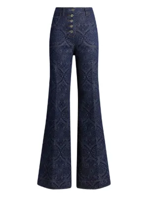 【時を超えた優雅さ】ETRO ペイズリープリント フレアジーンズ ETRO ウィメンズ フレアジーンズ通販 - FARFETCH