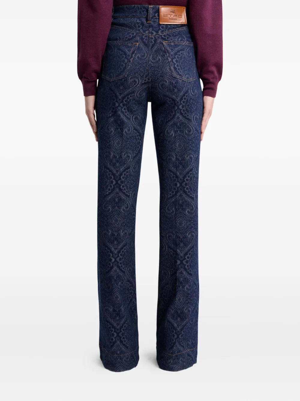 ETRO Jeans met paisley-jacquard Blauw