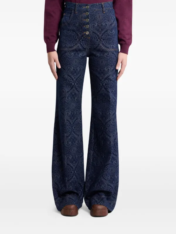 HUDSON Women's Jodie High-Rise Loose Wide Leg Jeans - Medium Indigo, 32" Inseam - Vintage Washed Cotton