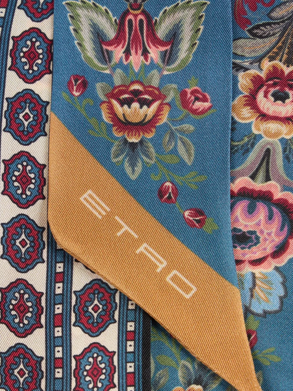 ETRO Sjaal met paisley-print Blauw