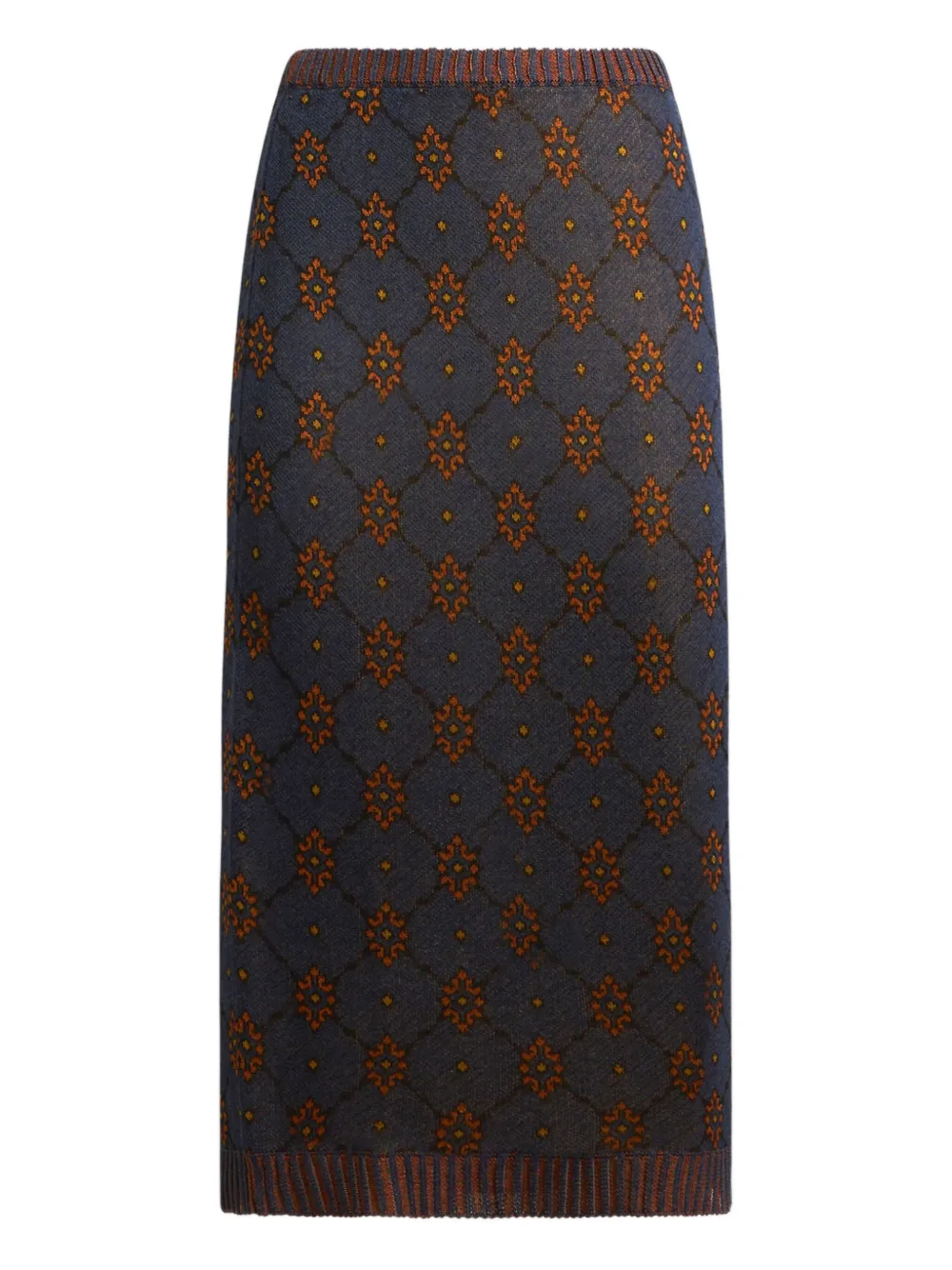 Etro Pattern Knit Midi Skirt