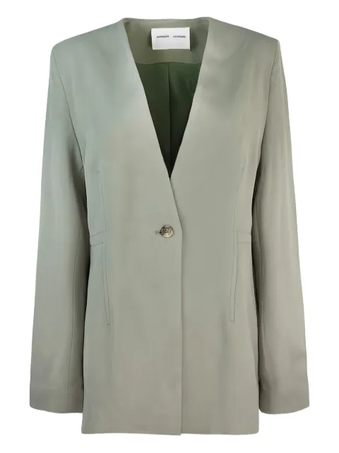 SAMSOE SAMSOE single-button V-neck blazer