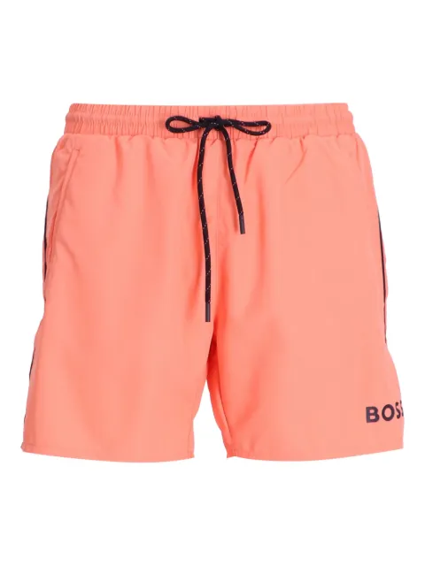BOSS shorts de playa con cordones en la pretina