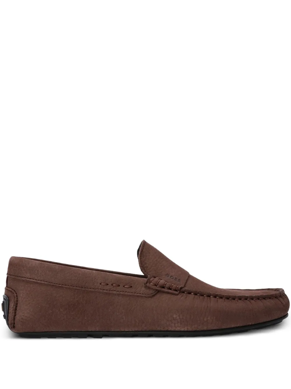 BOSS Leren loafers Bruin