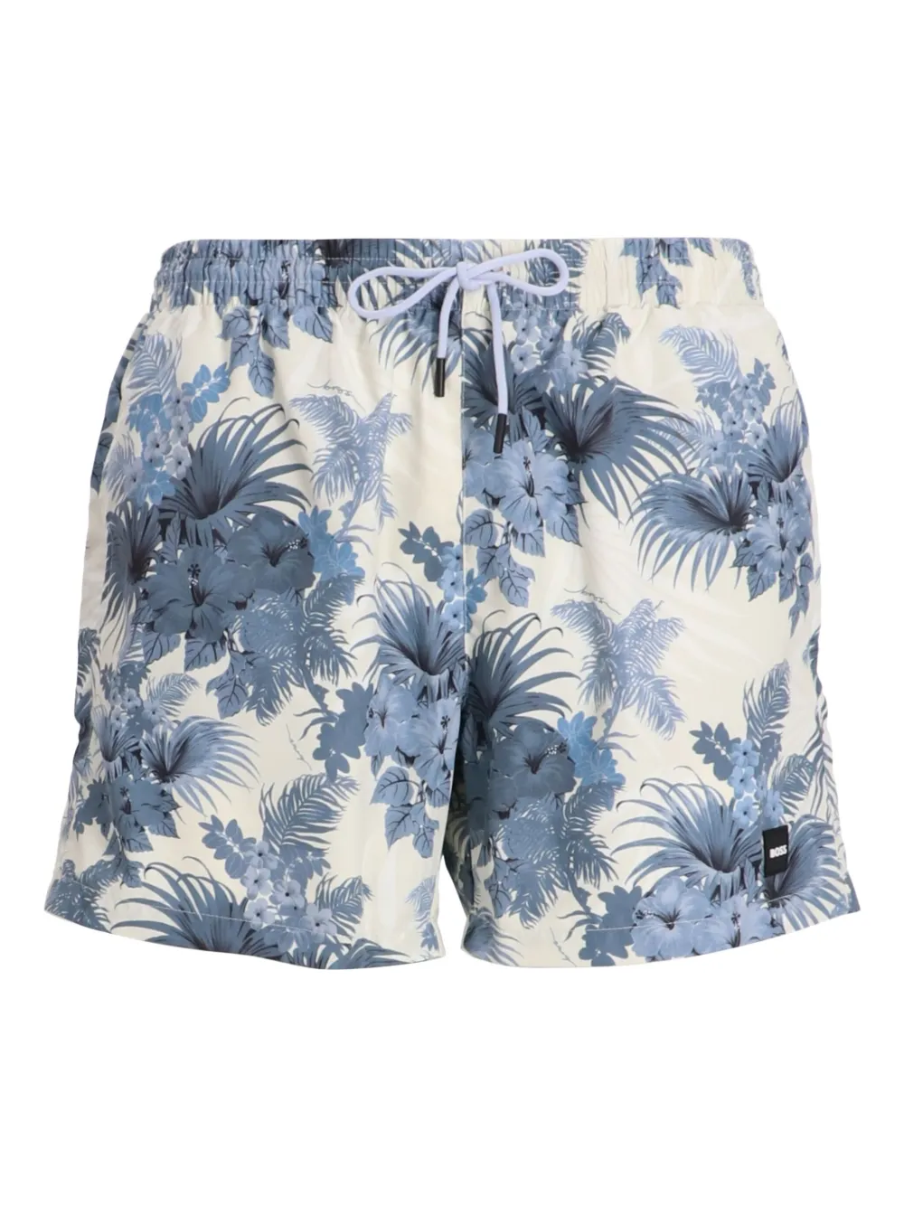 BOSS Shorts met bloemenprint Wit