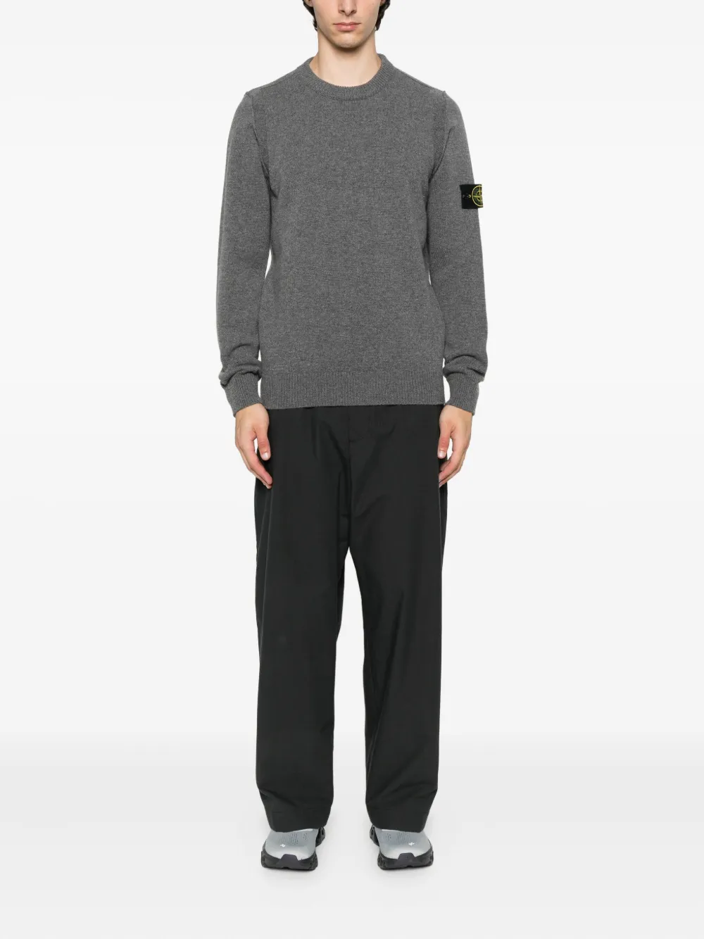 Stone Island crew-neck patch sweater | Knitted Sweaters | Image 2