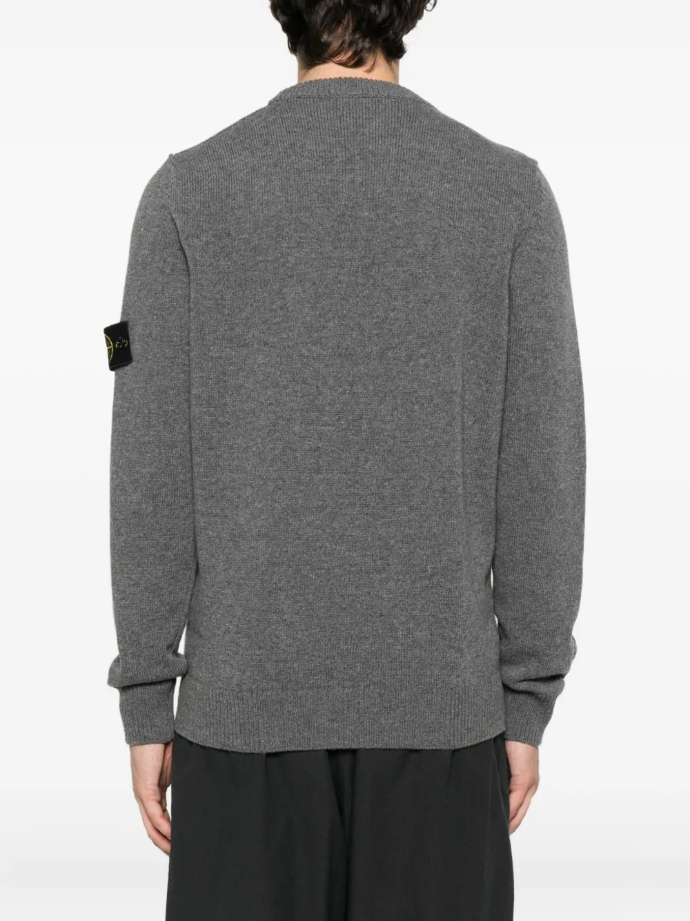 Stone Island Trui met ronde hals en patch Grijs