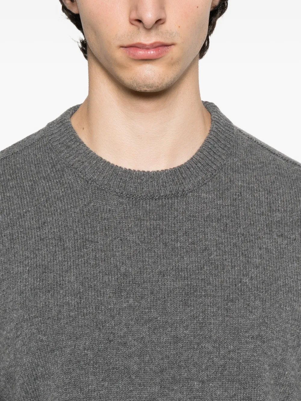 Stone Island Trui met ronde hals en patch Grijs