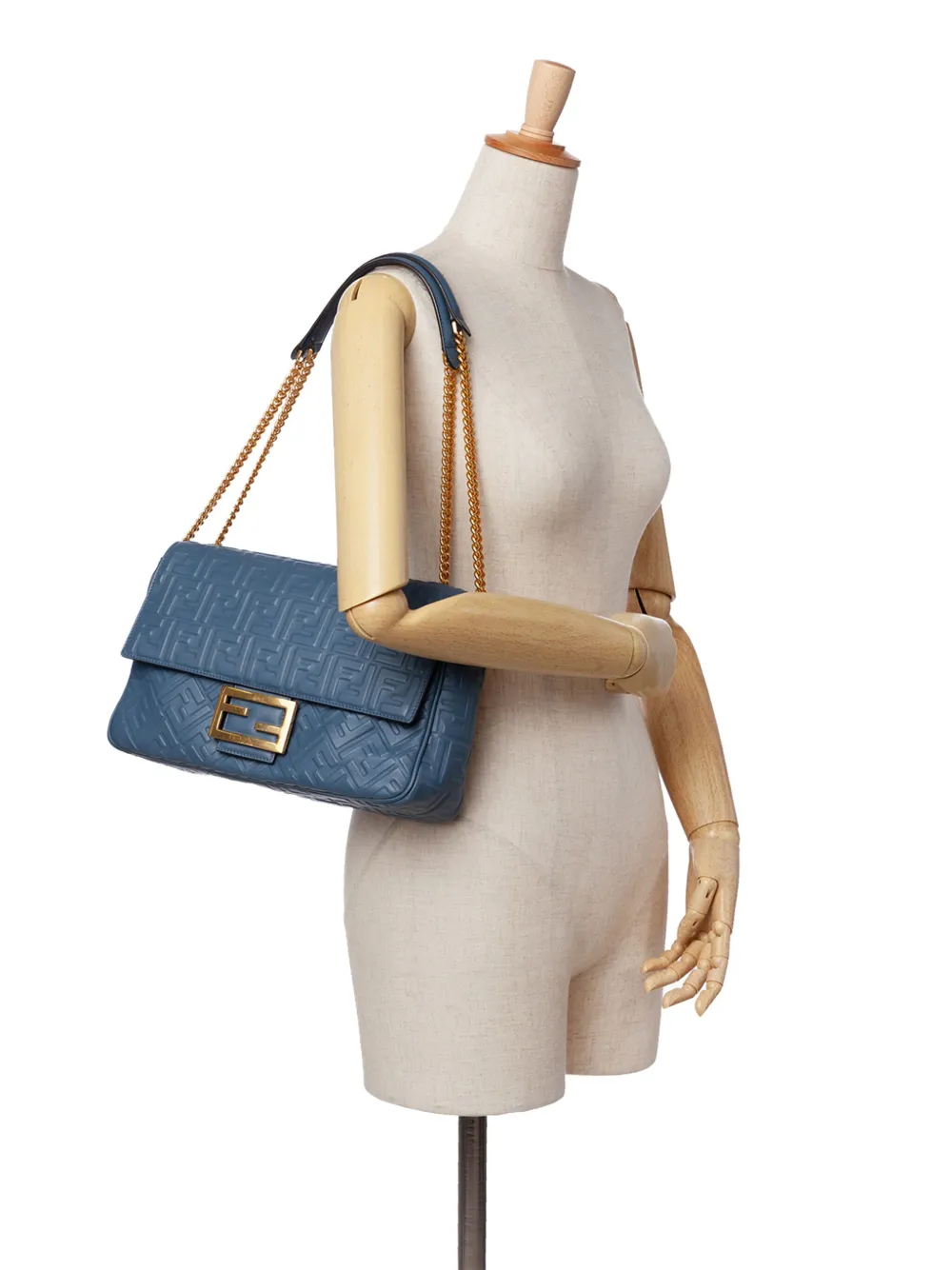 Fendi Pre-Owned 2000-2010 Large Zucca Embossed Leather Baguette shoulder bag | Pre-Owned | Image 2