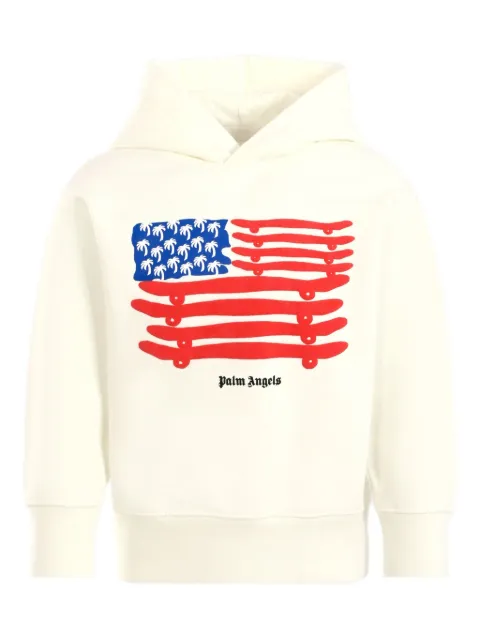 Palm Angels Kids skateboard flag hoodie