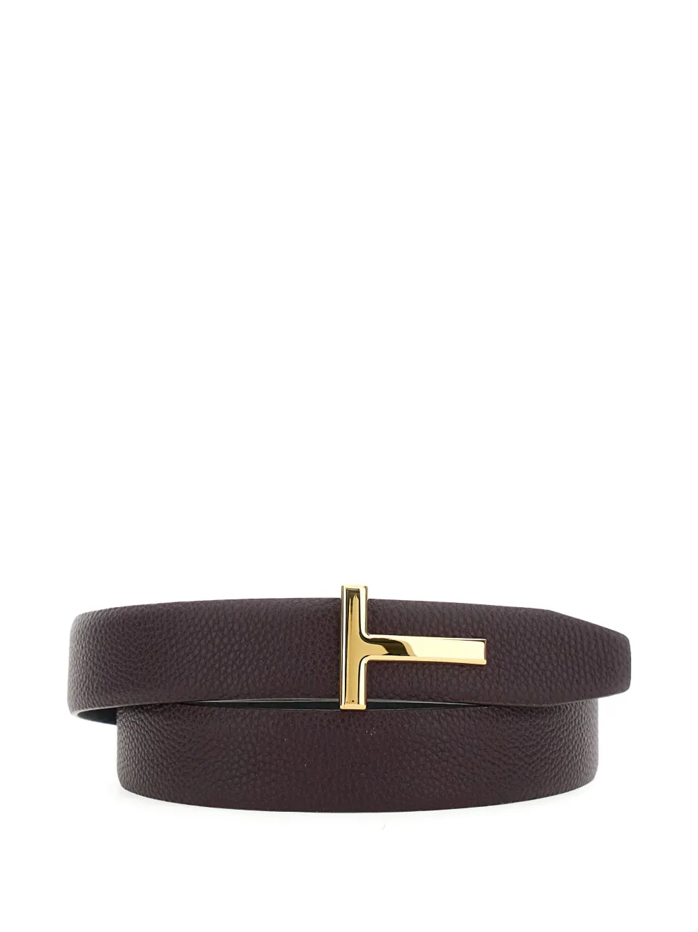 TOM FORD Riem van bewerkt leer met T-gesp Rood