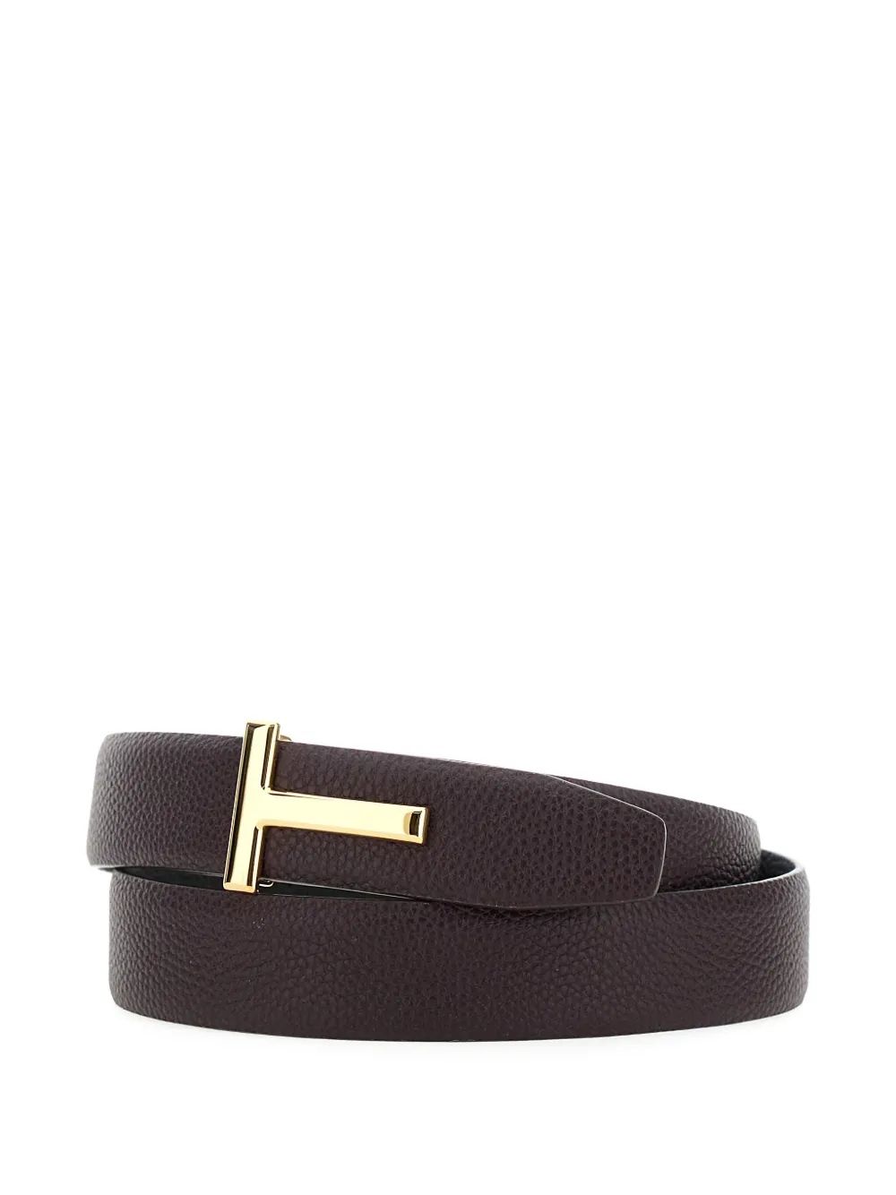 TOM FORD Riem van bewerkt leer met T-gesp Rood