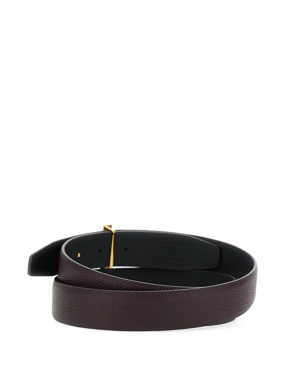 TOM FORD Riem van bewerkt leer met T-gesp Rood