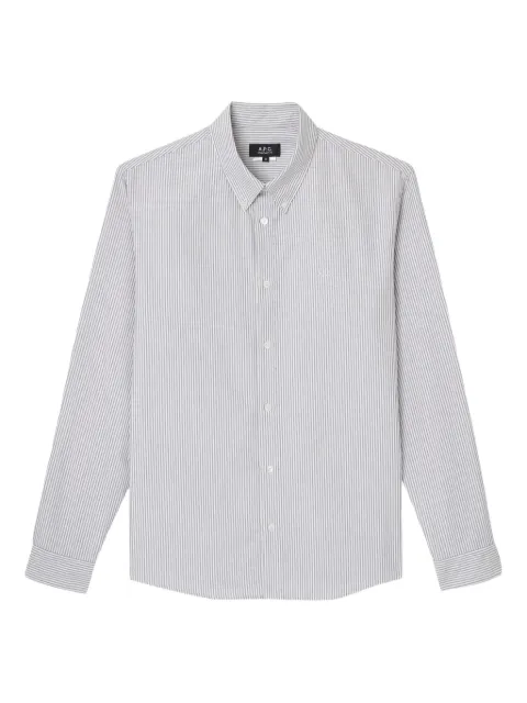 A.P.C. 스트라이프 긴소매 셔츠