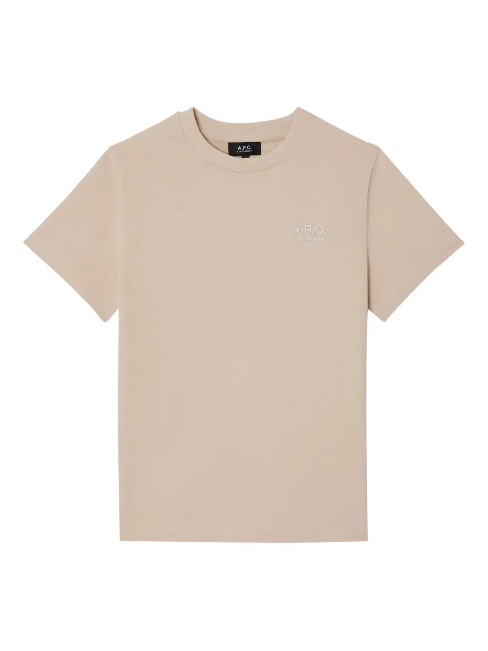 A.P.C. logo-embroidered T-shirt – Neutrals