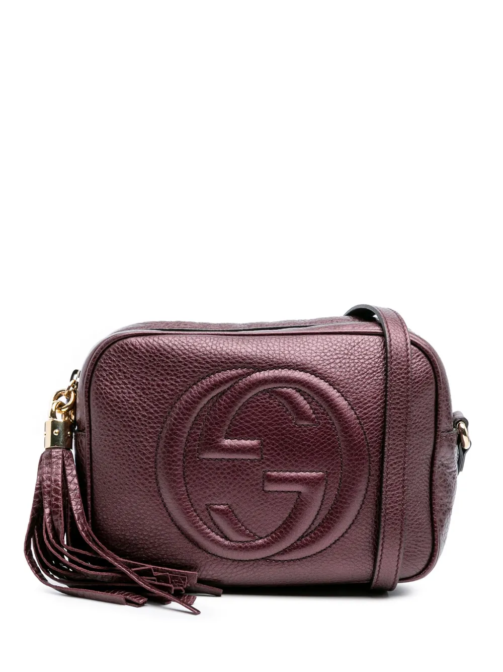 Gucci Pre-Owned 2016-2025 メタリックレザー ソーホー ディスコ ショルダーバッグ - レッド Gucci Pre-Owned 2016-2025 メタリックレザー ソーホー ディスコ ショルダーバッグ - レッド