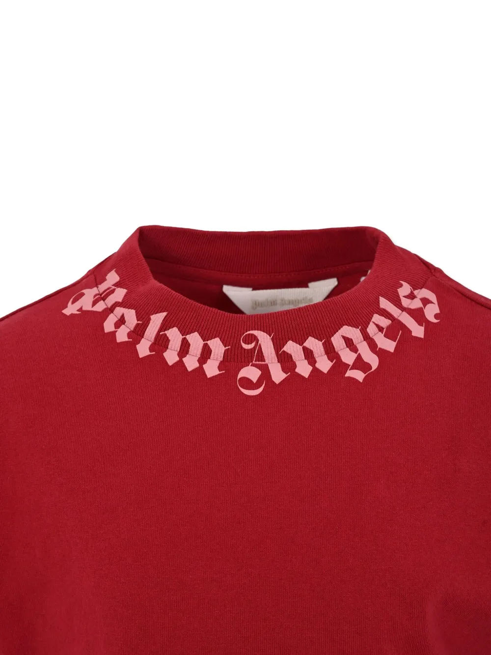 Palm Angels Kids T-shirt met logo Rood