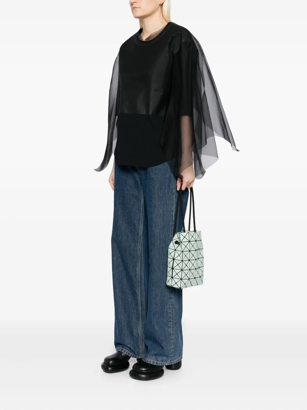 Bao Issey Miyake Wring glanzende crossbodytas Groen