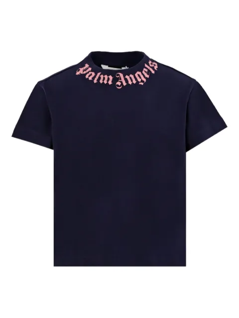 Palm Angels Kids logo-neck T-shirt