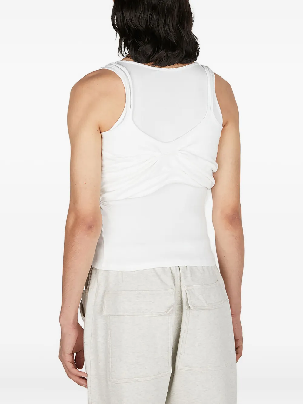 Rusfrcade Ean Layered Tank Top In White