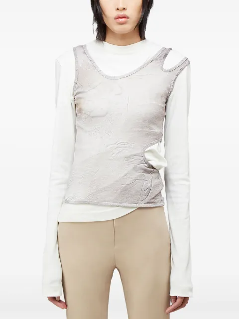rusfrcade Julien layered cut-out top