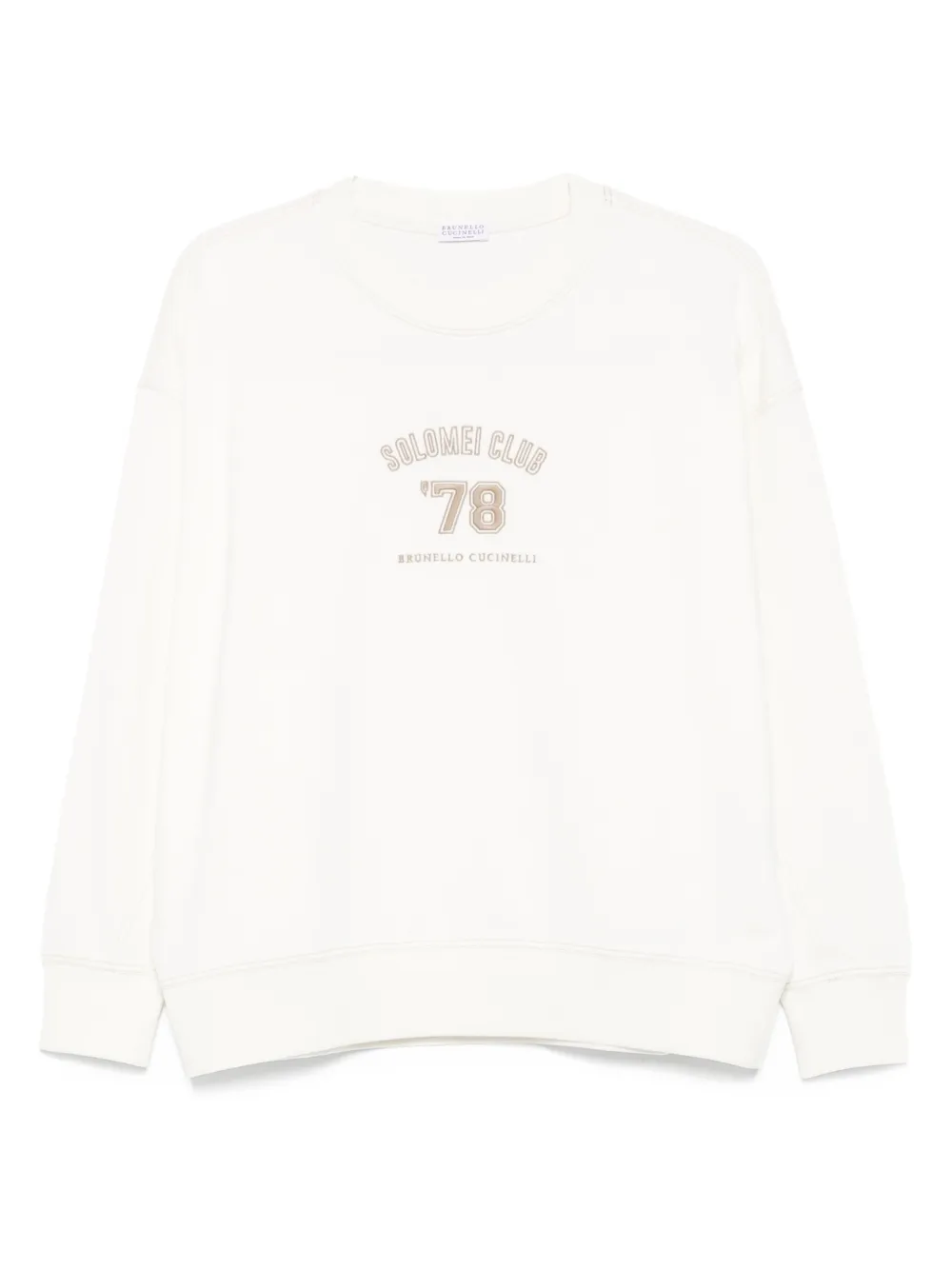 Brunello Cucinelli Sweater met geborduurd logo Beige