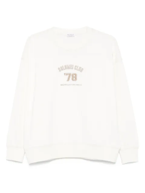 Brunello Cucinelli logo-embroidered sweatshirt