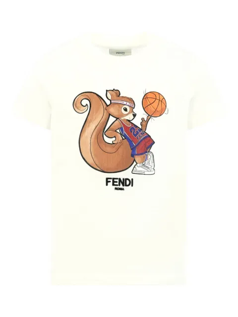 Fendi Kids Camiseta com estampa de esquilo