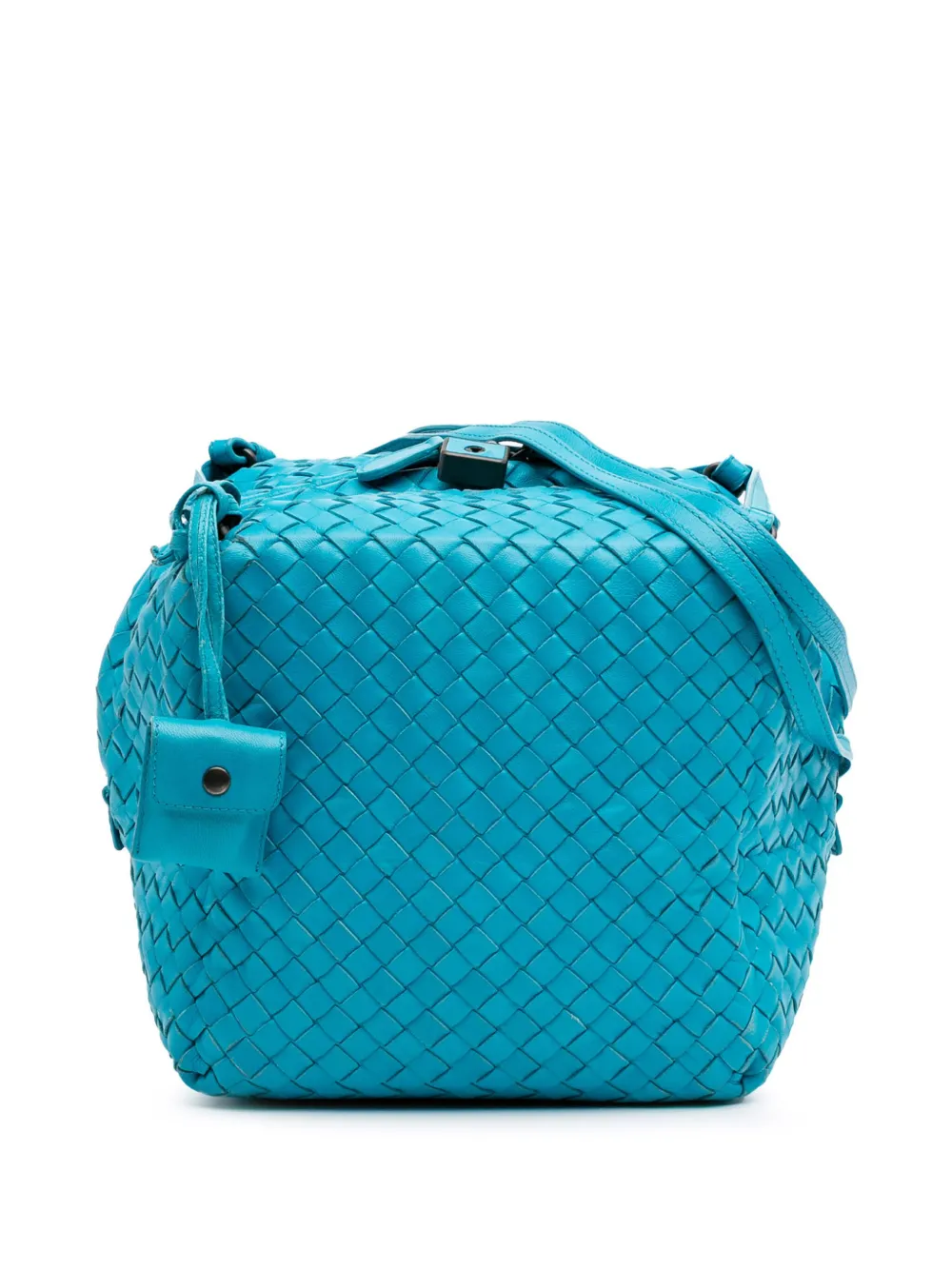 Bottega Veneta Pre-Owned 2012-2024 Nappa Intrecciato Cube crossbody bag | Blue | Image 1