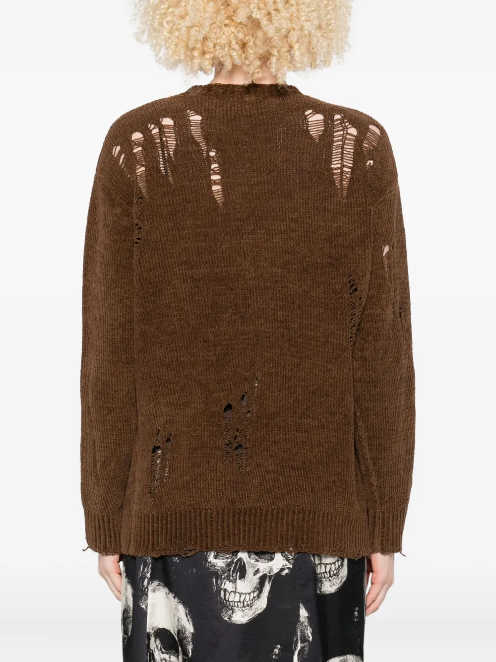R13 Gerafeld button-down vest Bruin