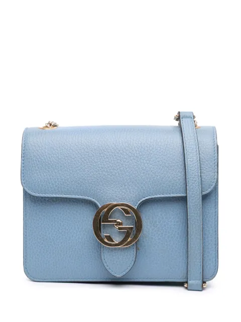 Gucci Pre-Owned شنطة كروس 'دولار' صغيرة جلد عجل بشعار GG المتداخل 2016-2024