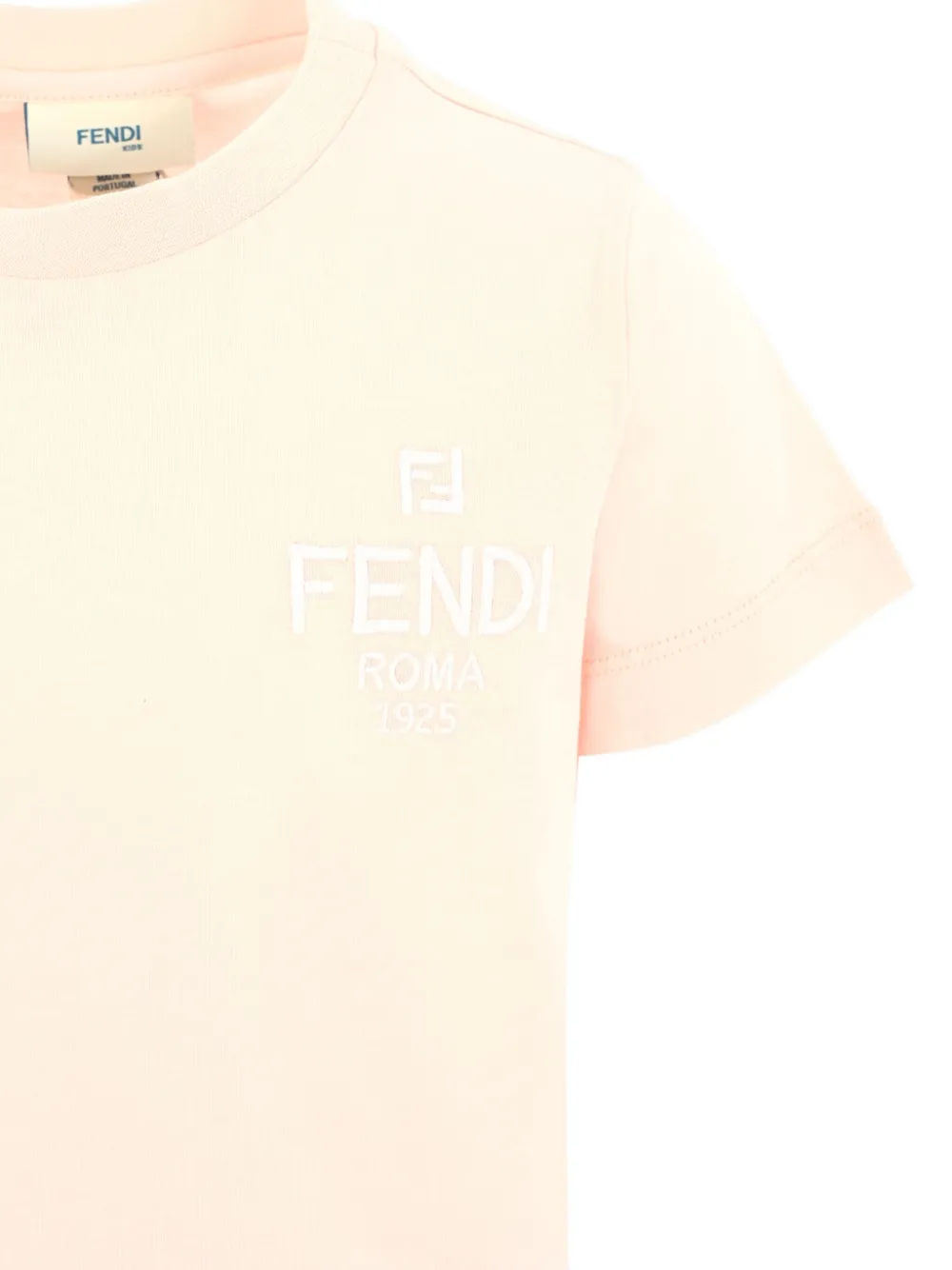 Fendi Kids T-shirt met geborduurd logo Roze