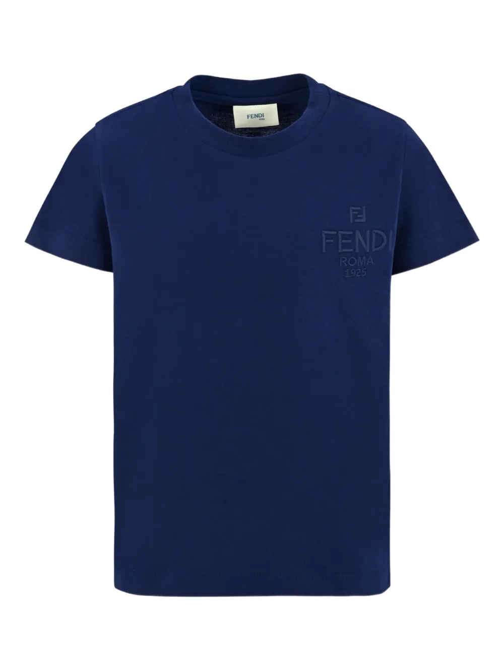 Fendi Kids T-shirt met geborduurd logo Blauw