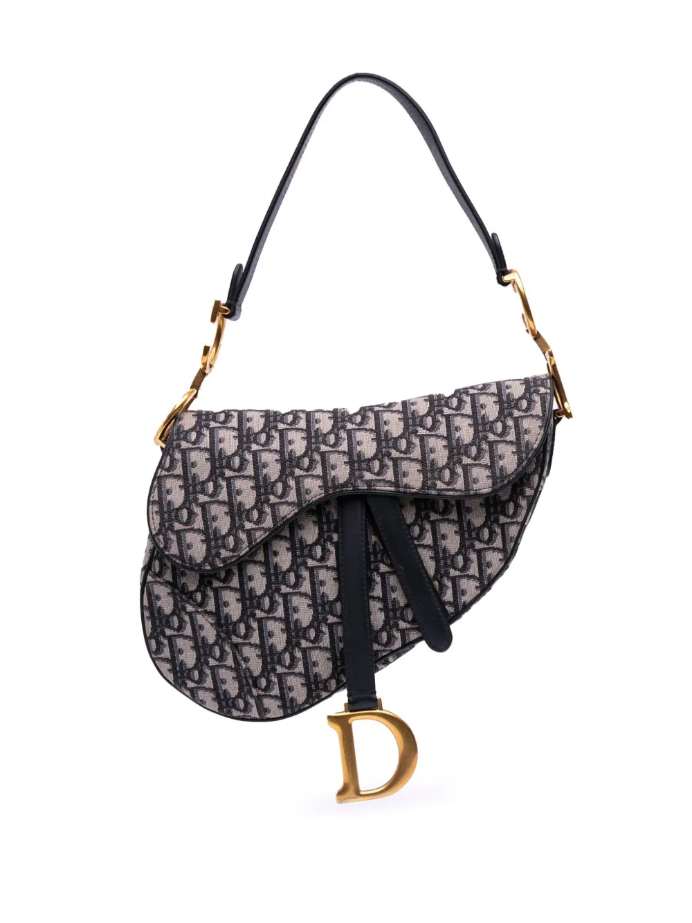 Christian Dior Pre-Owned 2019 Oblique Canvas Saddle Bag shoulder bag | Blue | Image 1