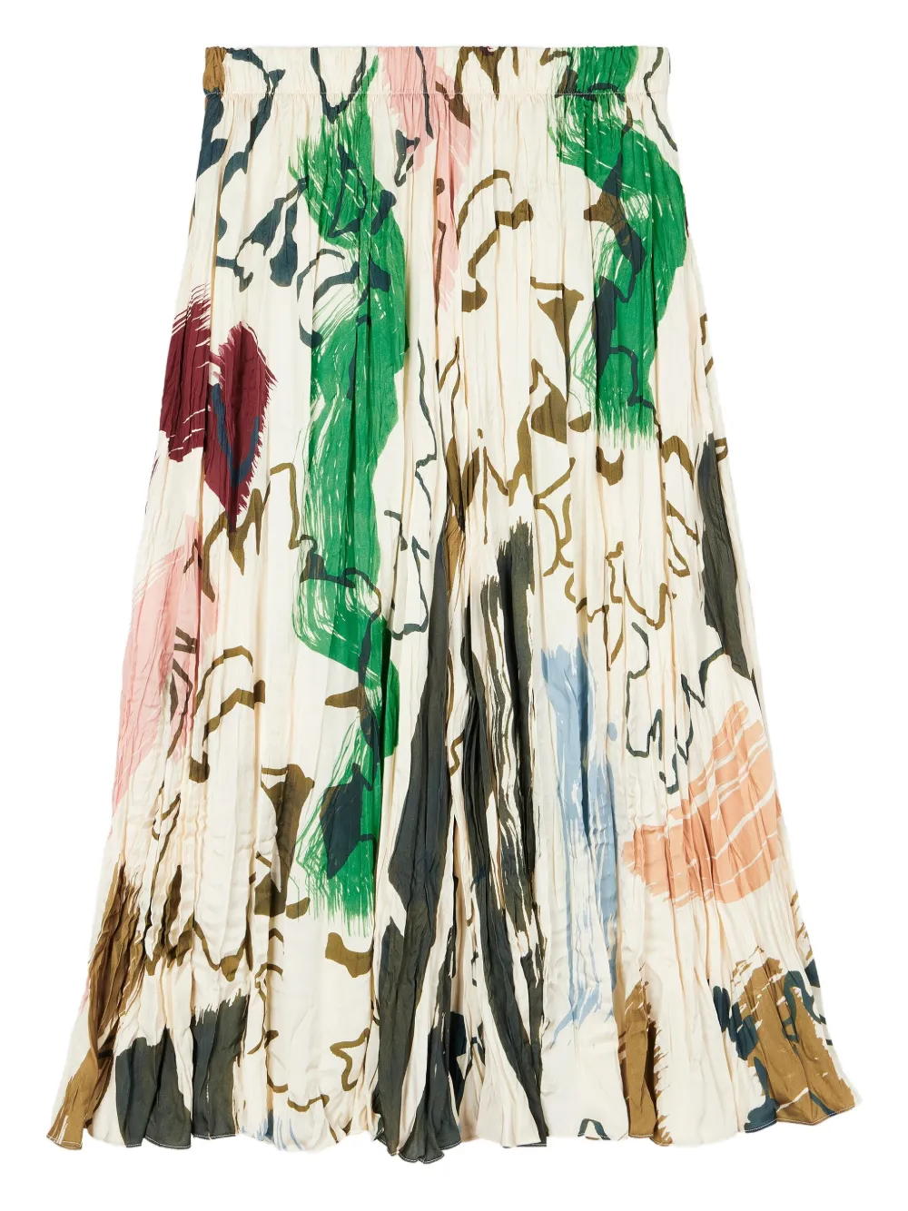 Paul Smith Pleated Print Skirt In Multi