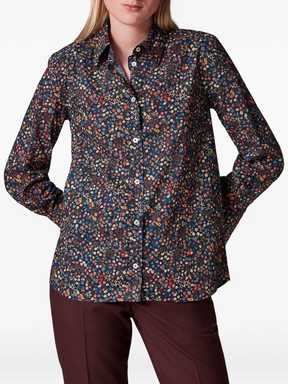  Paul Smith Floral Buttoned Shirt - Blue 