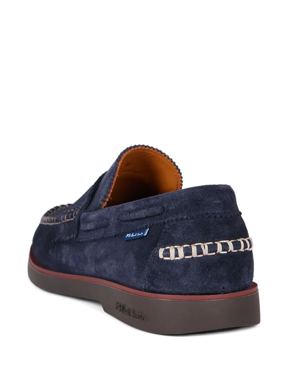 PS Paul Smith Suède loafers met stiksels Blauw