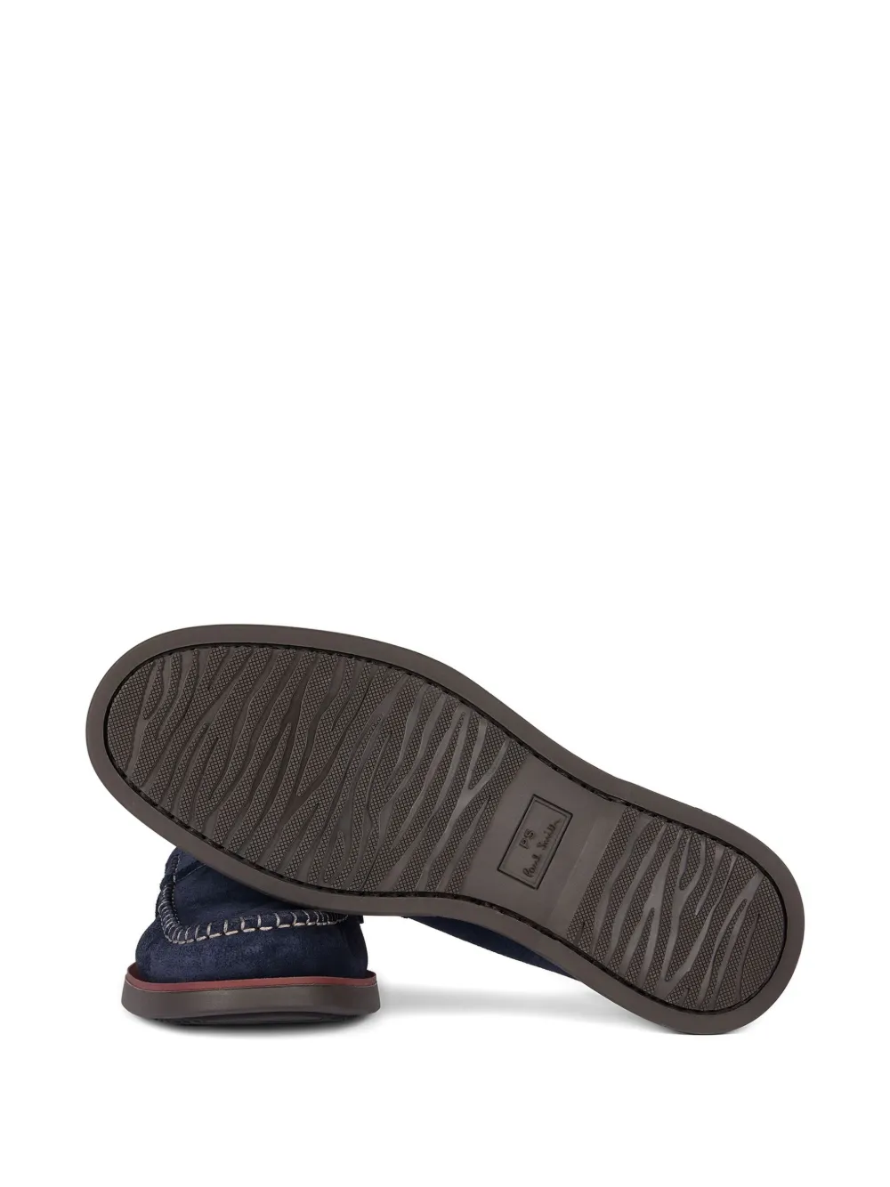 PS Paul Smith Suède loafers met stiksels Blauw